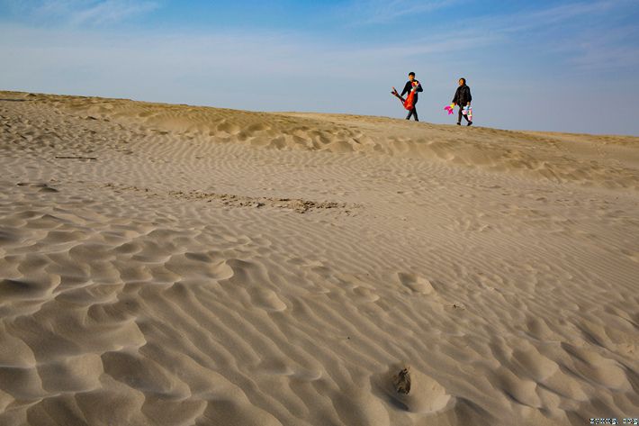 江边沙滩美如画